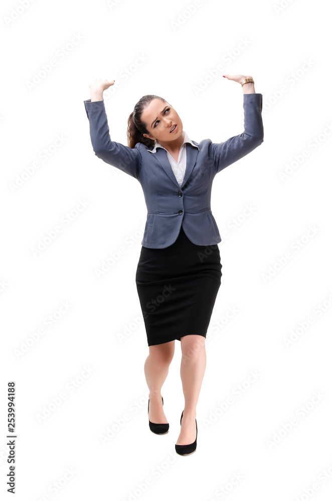 Young businesswoman isolated on white background Young businesswoman isolated on white background