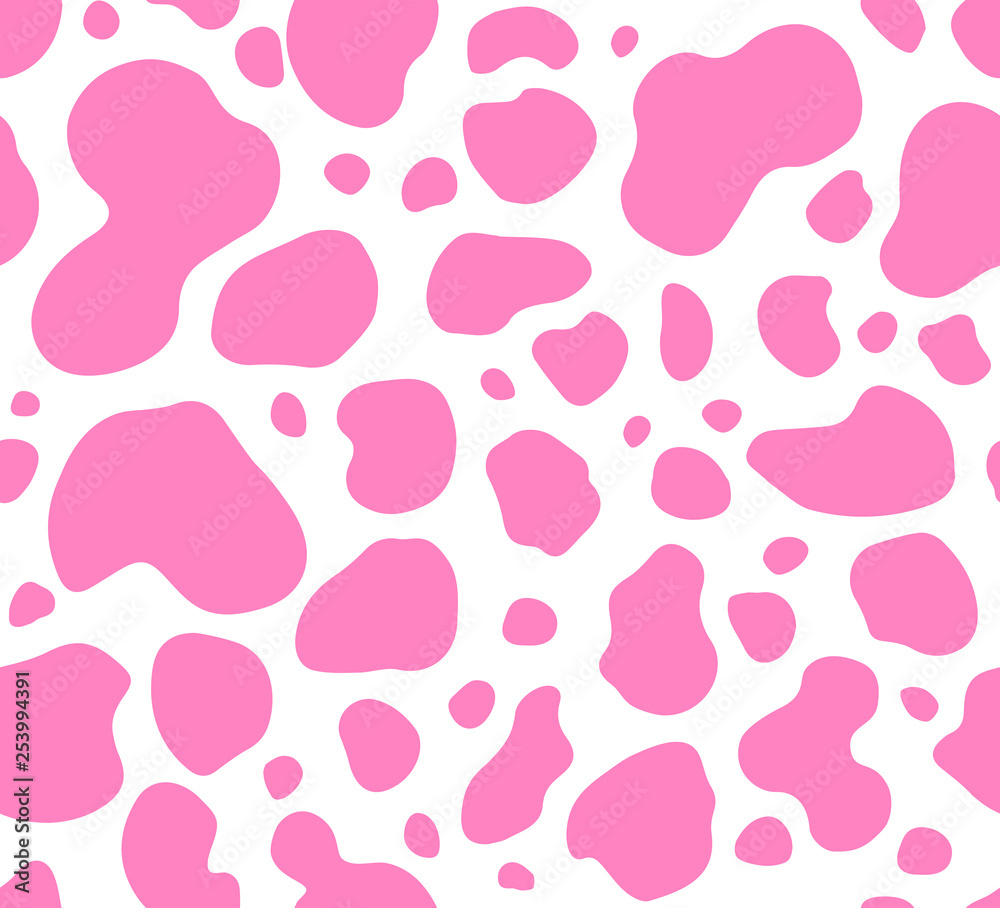 cow texture pattern repeated seamless pink and white lactic chocolate animal jungle print spot skin fur milk day 