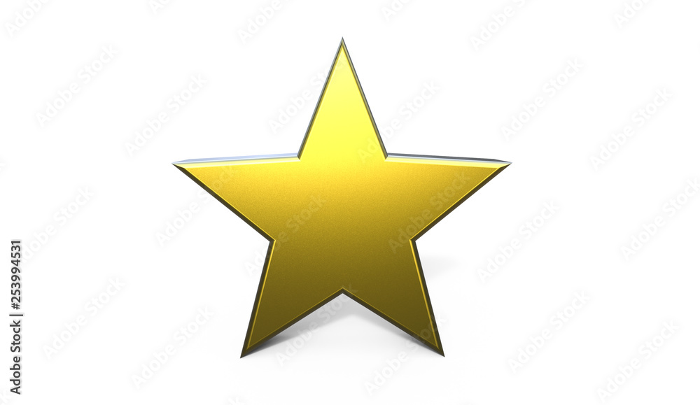 3D illustration of a gold Star 3D illustration of a gold Star