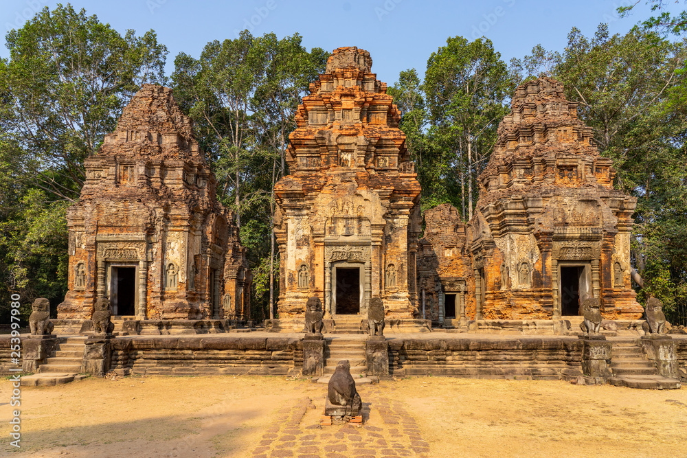 Naklejka premium Preah Ko temple, Cambodia: core part - sanctuaries