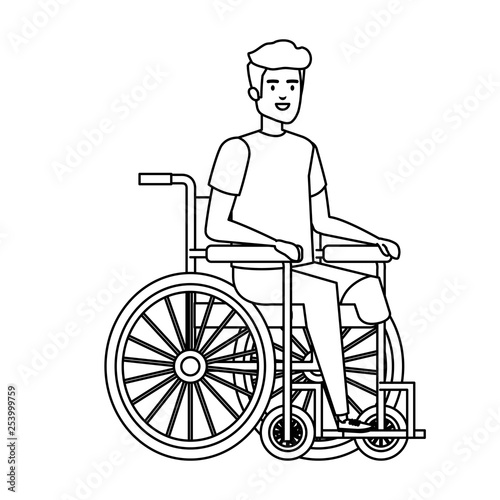 young man in wheelchair