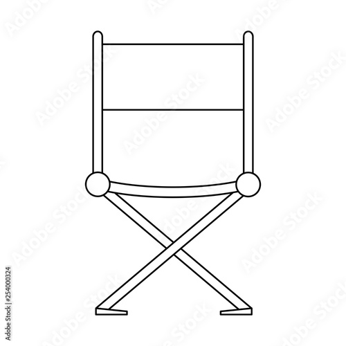 cinema directors chair isolated in black and white