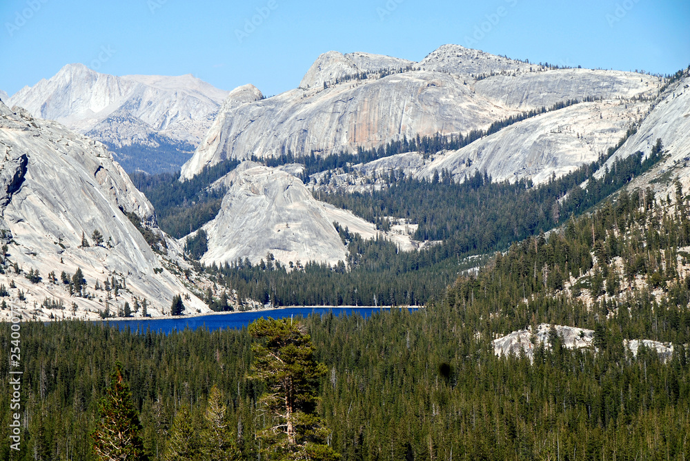 Tenaya Lake at Tioga Pass in Yosemite National Park