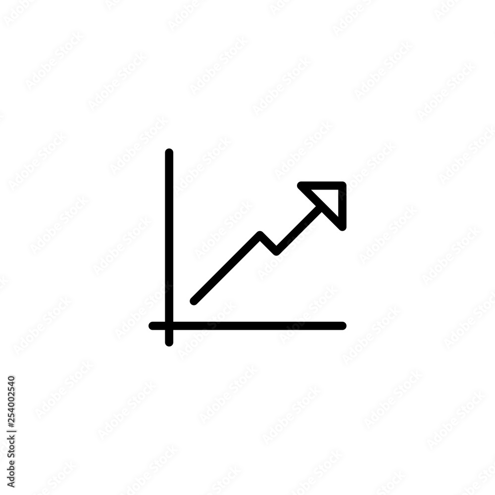 Chart diagram icon. Analytics graph sign
