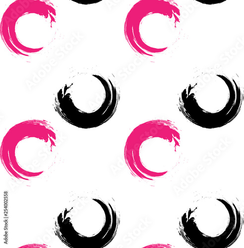 Grunge seamless pattern with circle .Universal background. Design for poster, card, invitation, header, cover, brochure, fabric.