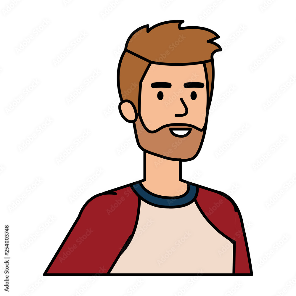 young and casual man character