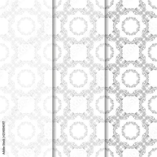 seamless geometric abstract pattern with floral motive