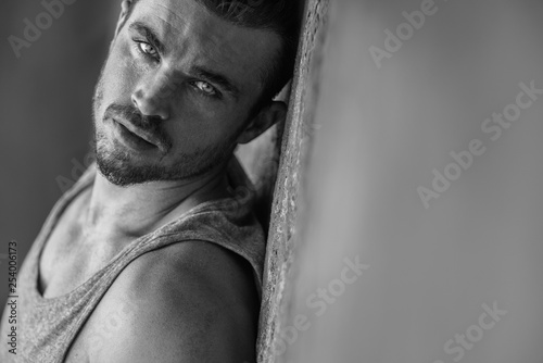 Portrait of a young caucasian man