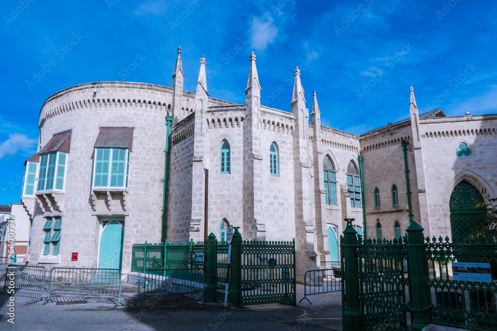 Naklejka premium Cightseeing of the Bridgetown City Center, Barbados Island, Caribbean