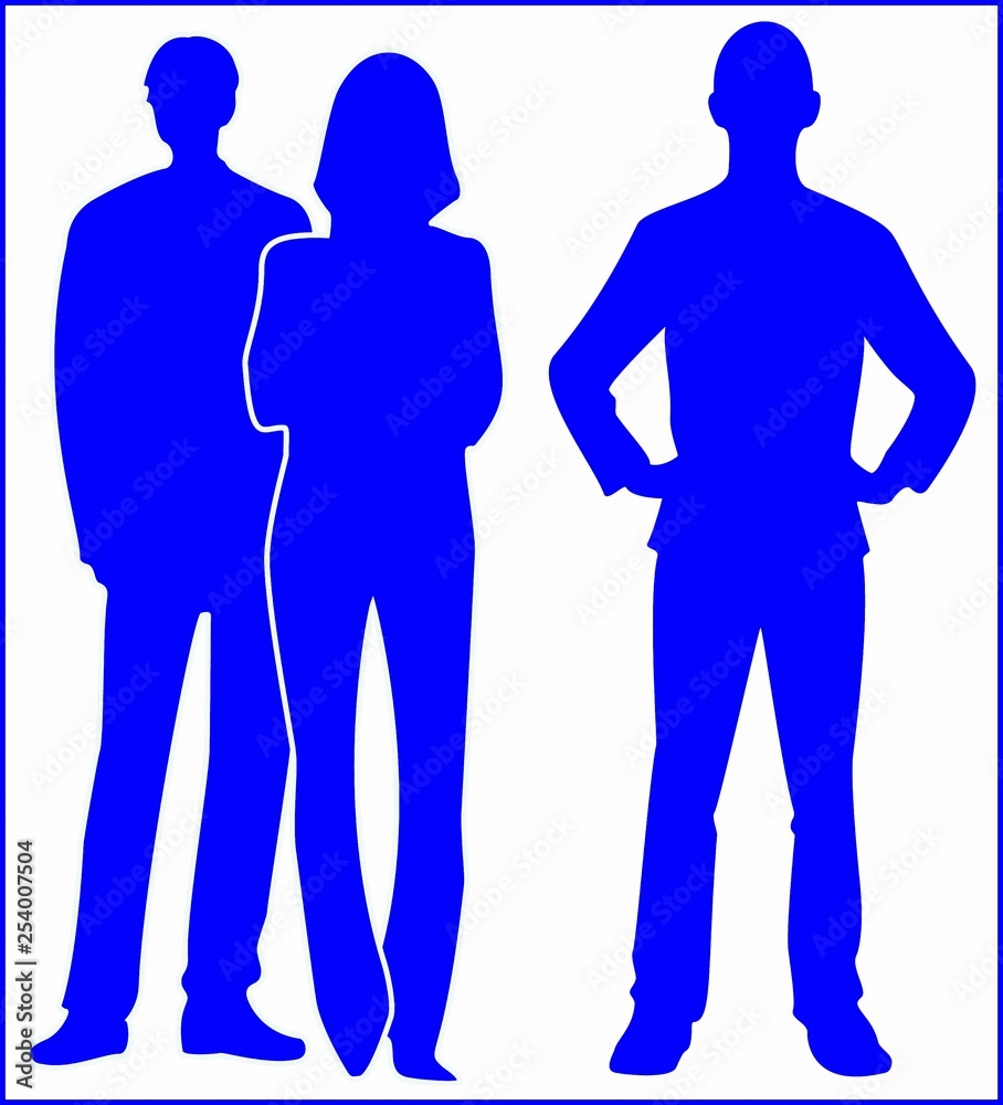 YOUNG PEOPLE SILHOUETTE