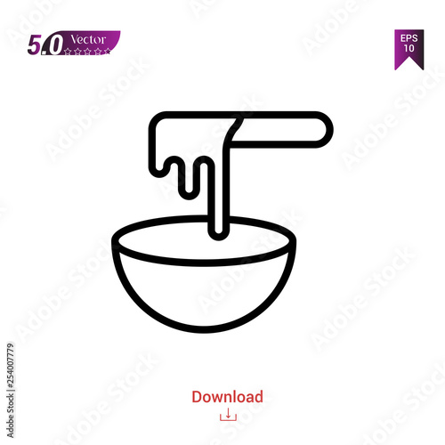 Outline wax icon isolated on white background. Best modern. Graphic design, mobile application, beauty, user interface. Editable stroke. EPS10 format vector illustration