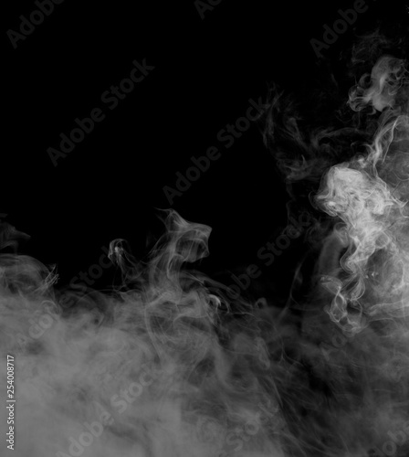 Colorful smoke on black background