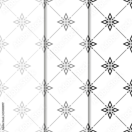 abstract floral seamless pattern with flowers, netting and leaves