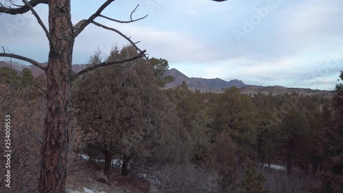 View of Blodgett peak in Colorado Springs, Colorado from Ute Valley Park. photo