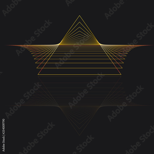 Perspektive Pyramide Gold
