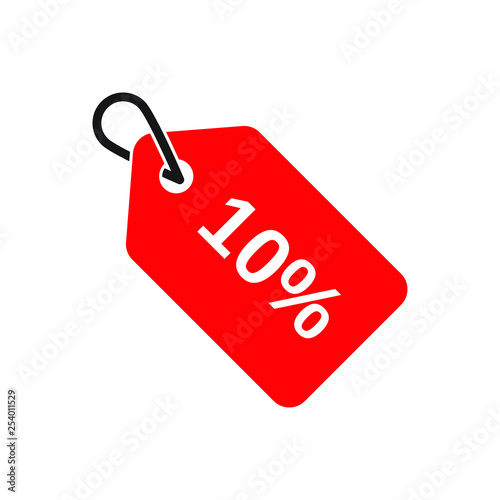 Sale tag, sale 10% icon.