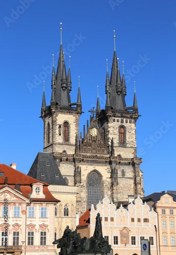 Church of Saint Mary of Tyn in the main square of PRAGUE in the