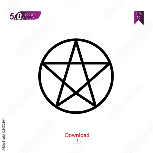 Outline paganism  icon isolated on white background. Best modern. Graphic design, mobile application, beauty, user interface. Editable stroke. EPS10 format vector illustration photo