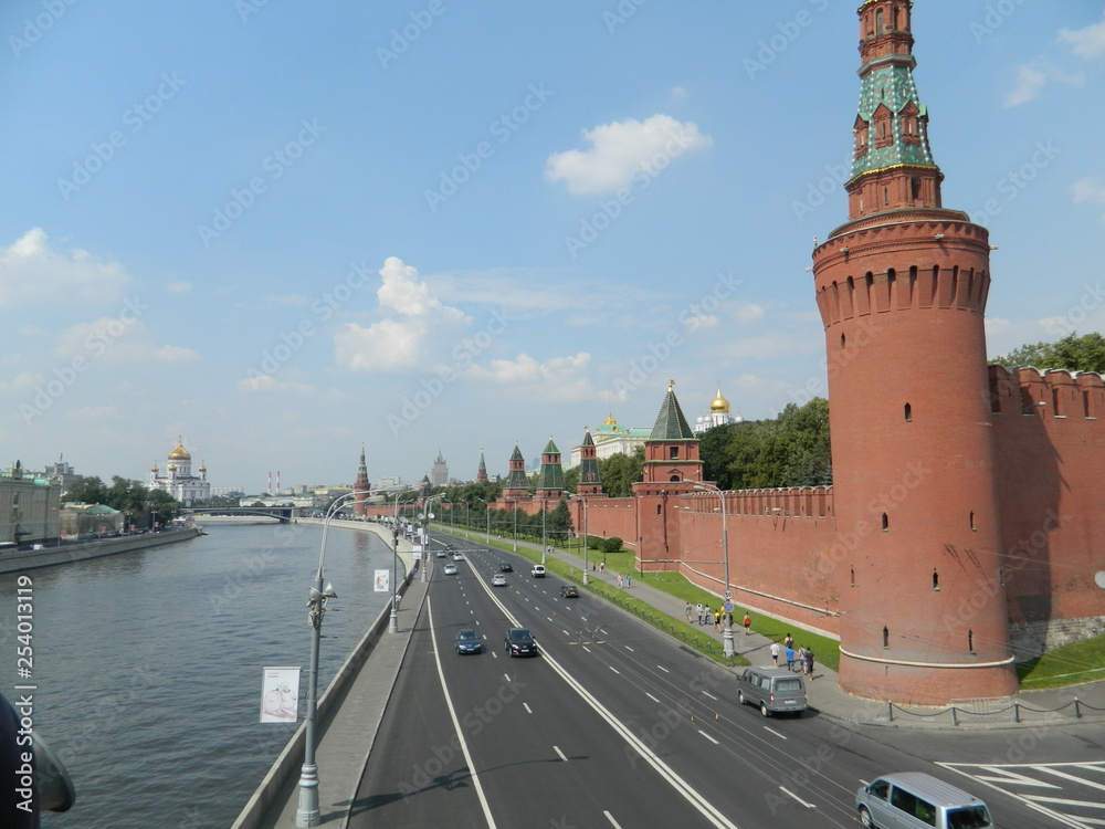 Russia. Moscow. View of the Kremlin from Moskvoretsky bridge