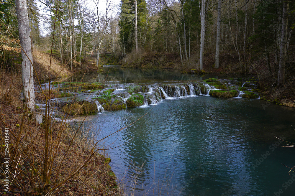 HasenbachWasserfall bei der Wimsener Höhle, Schwäbische Alb, Baden