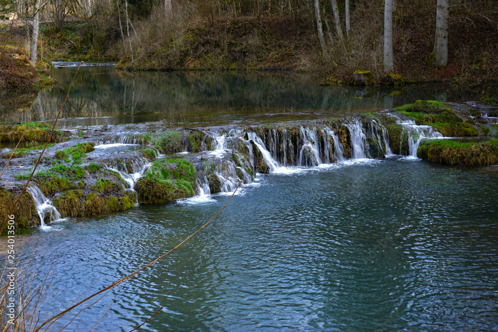 HasenbachWasserfall bei der Wimsener Höhle, Schwäbische Alb, Baden