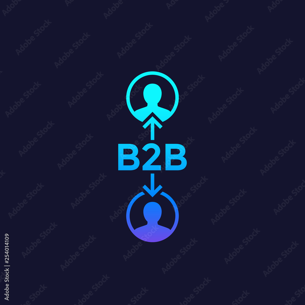 b2b vector, business concept icon b2b vector, business concept icon