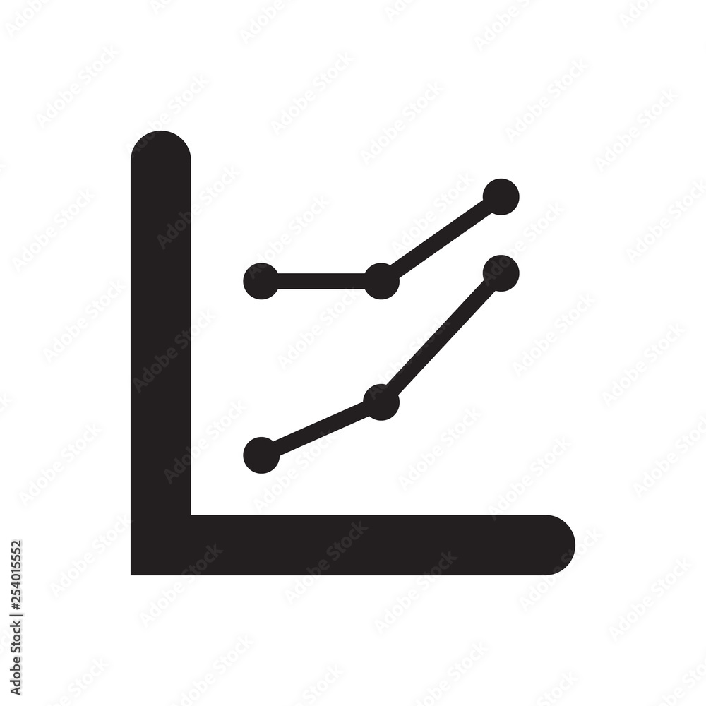 chart bar icon on white background - vector chart bar icon on white background - vector
