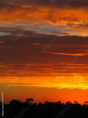 Sunset in kenya. Africa