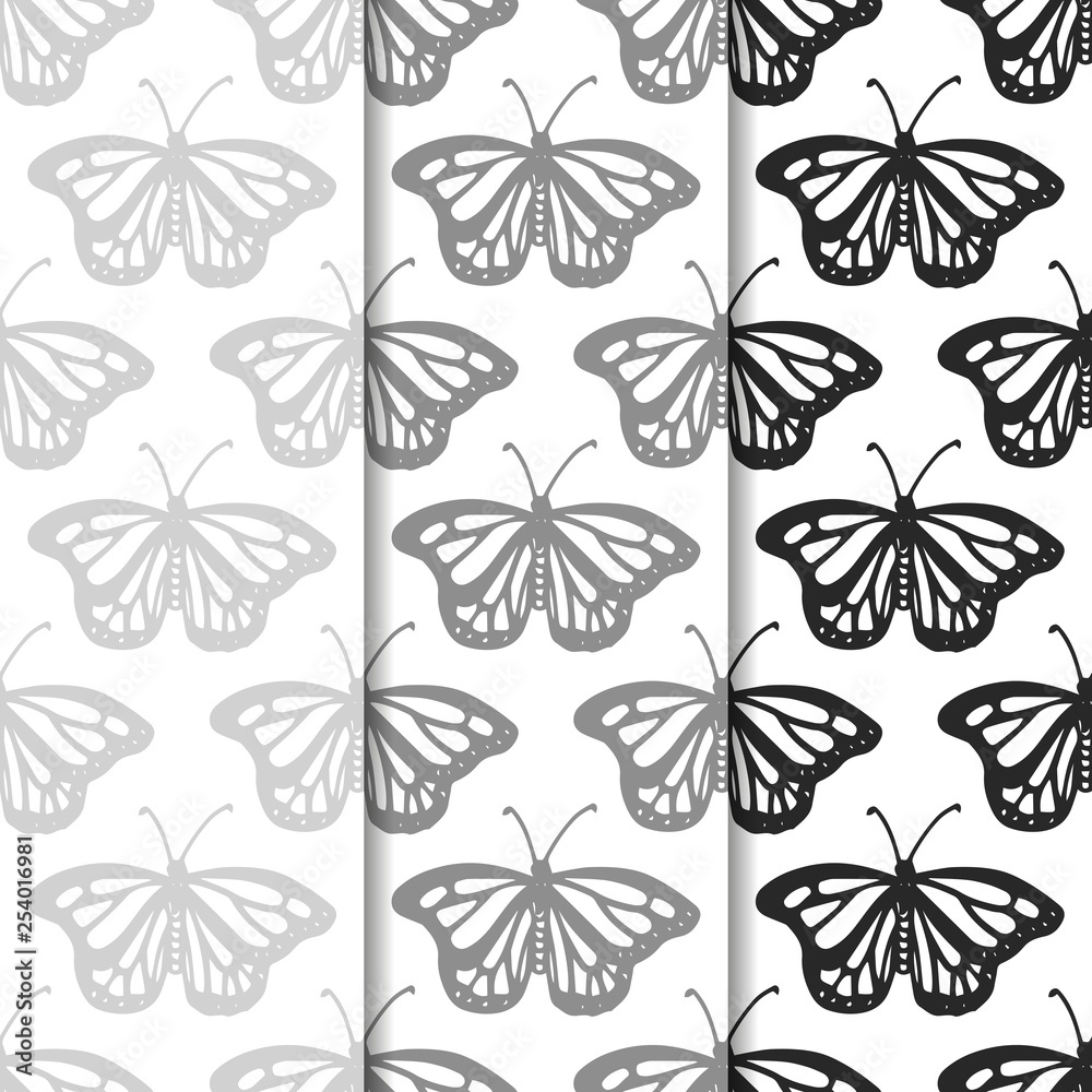 eamless vector pattern with butterflies eamless vector pattern with butterflies