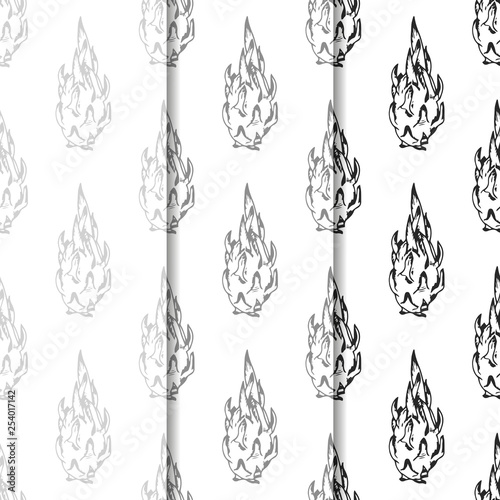 pitaya, pitahaya tropical fruit seamless pattern