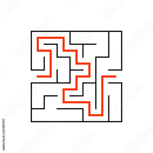 Abstract labyrinth. Game for kids. Puzzle for children. Maze conundrum. Vector illustration.