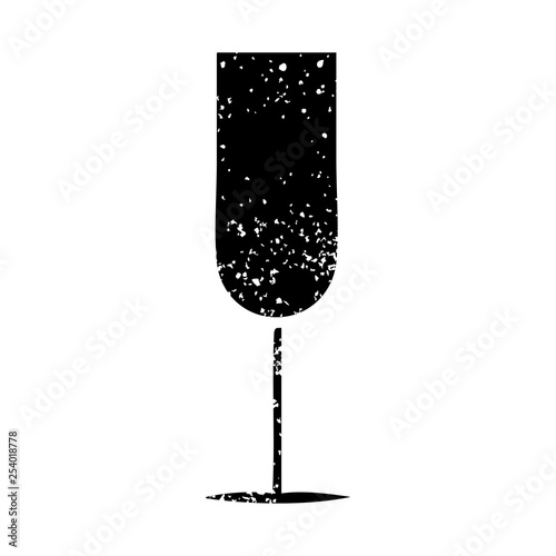 distressed symbol champagne flute