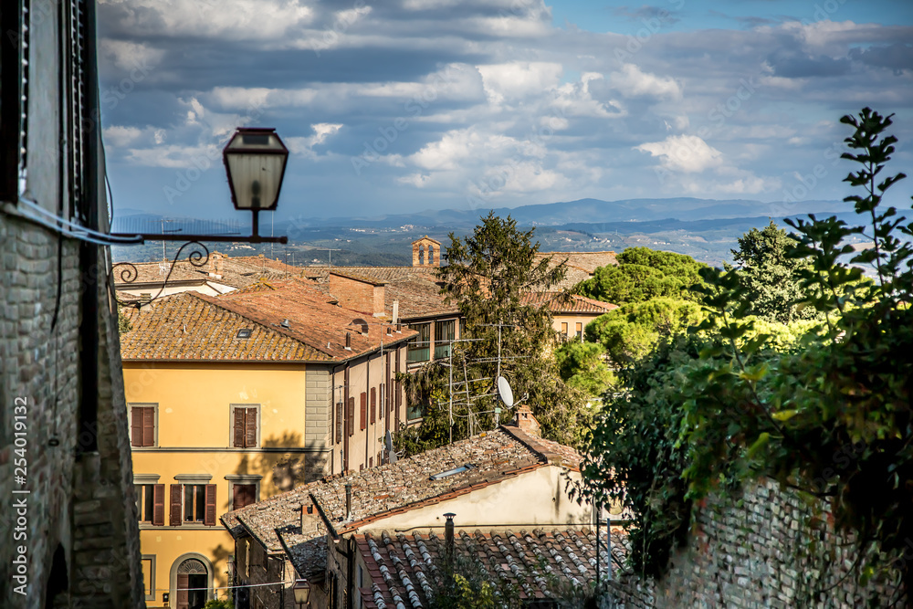 San Gimignano. Streets and towers of San Gimignano, small medieval town in Tuscany, Italy San Gimignano. Streets and towers of San Gimignano, small medieval town in Tuscany, Italy