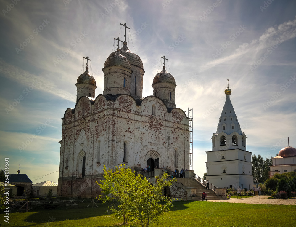 Exterior view to Mozhajskij Luzhetsky Feropontov Monastery, mozhaysk Moscow region, Russia