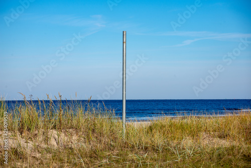 empty sandy beach by the sea