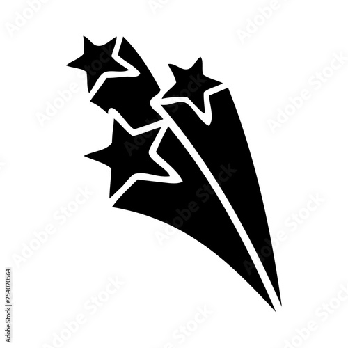 flat symbol shooting stars