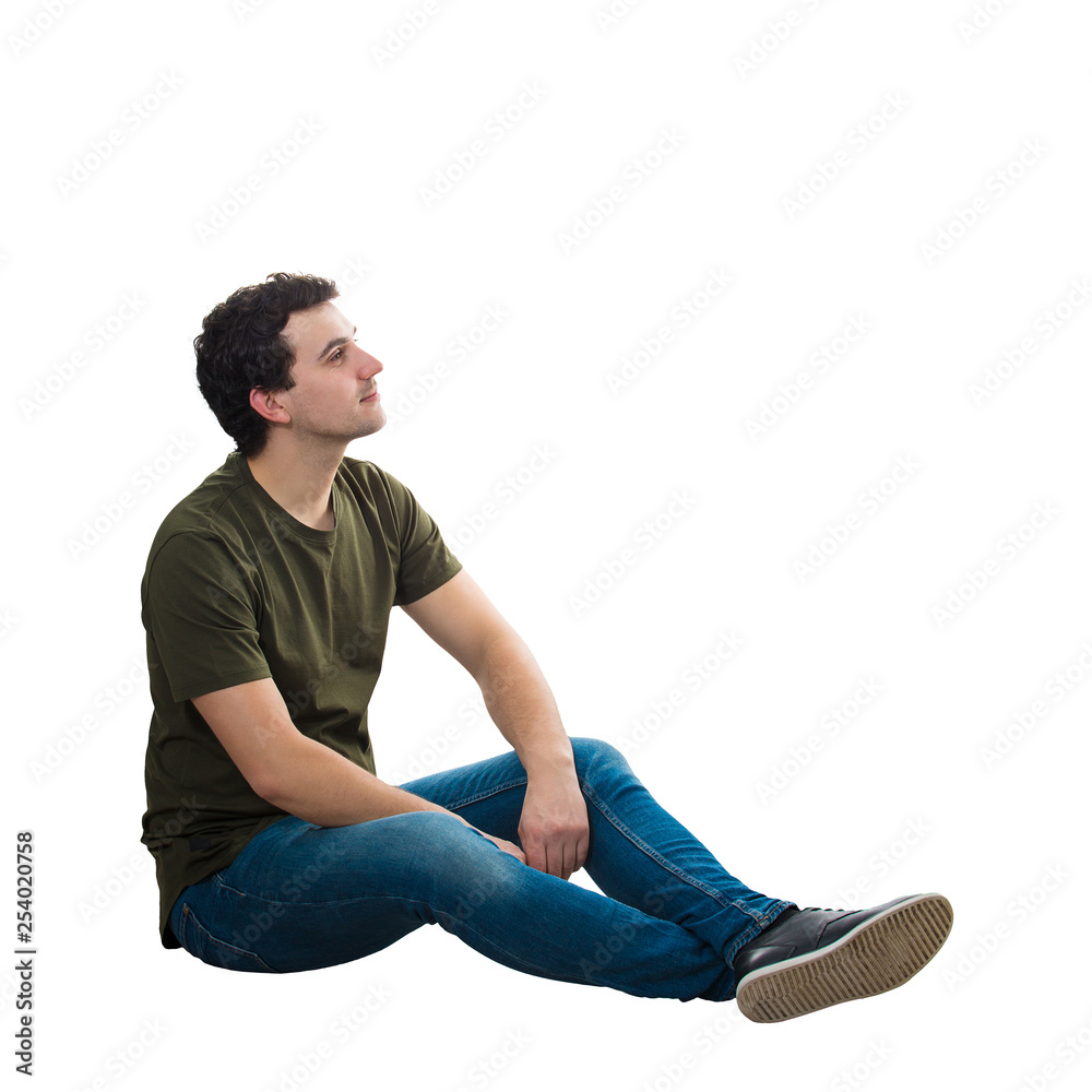 man sitting on ground