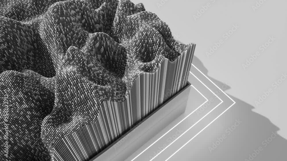 4K Minimalist cubic design. Seamless loop
