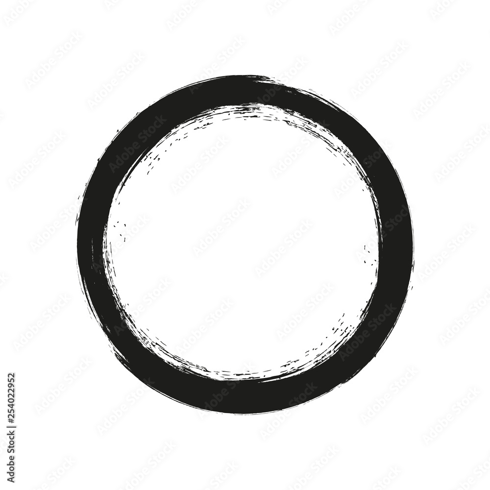vector brush strokes circles of paint on white background. Ink hand drawn paint brush circle. Logo, label design element vector illustration. Black abstract grunge circle. Frame vector brush strokes circles of paint on white background. Ink hand drawn paint brush circle. Logo, label design element vector illustration. Black abstract grunge circle. Frame