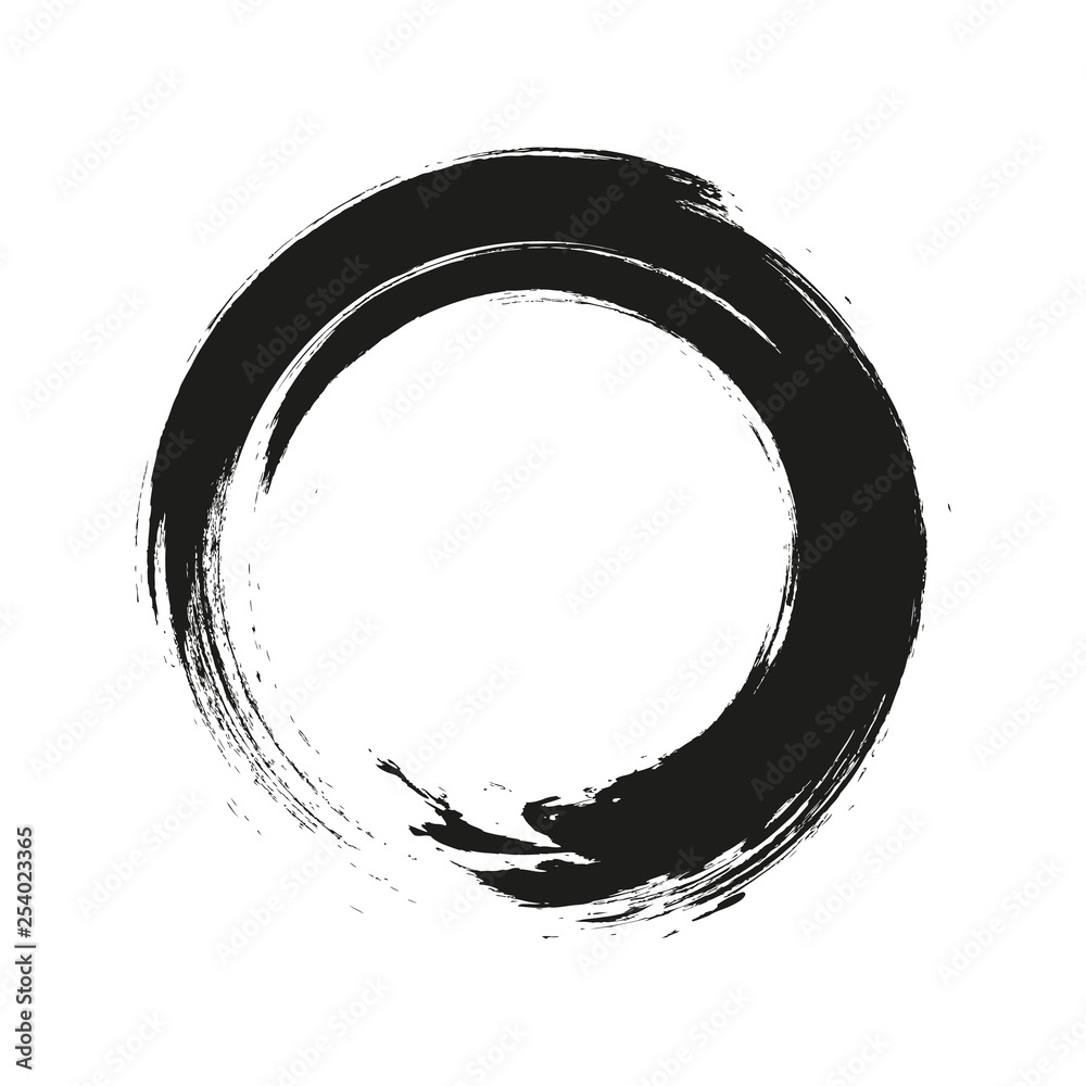 vector brush strokes circles of paint on white background. Ink hand drawn paint brush circle. Logo, label design element vector illustration. Black abstract grunge circle. Frame vector brush strokes circles of paint on white background. Ink hand drawn paint brush circle. Logo, label design element vector illustration. Black abstract grunge circle. Frame