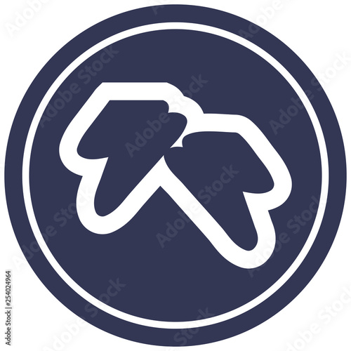 lightning bolts circular icon