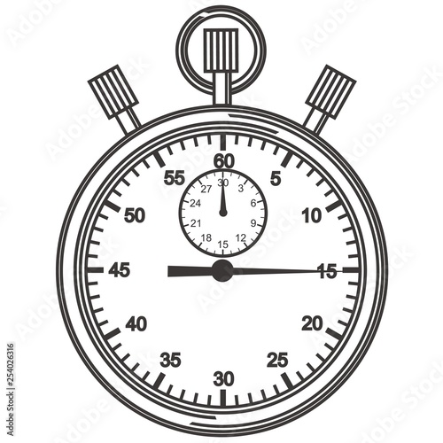 Stopwatch. Mechanism for accurate measurement of time intervals