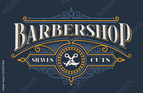 Vintage lettering for the barbershop