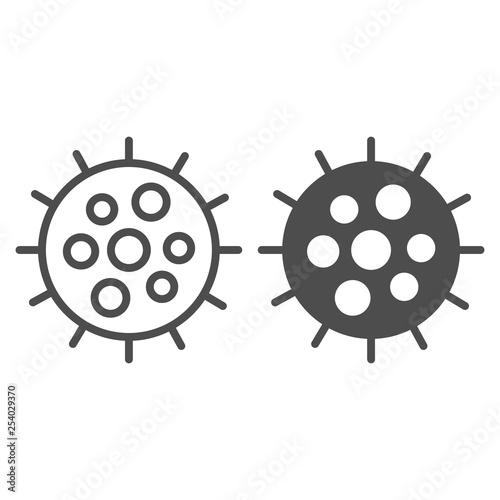 Plankton line and glyph icon. Clam vector illustration isolated on white. Krill outline style design, designed for web and app. Eps 10.