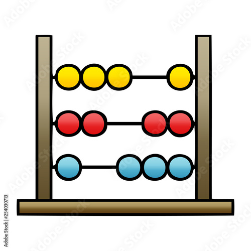 gradient shaded cartoon maths abacus