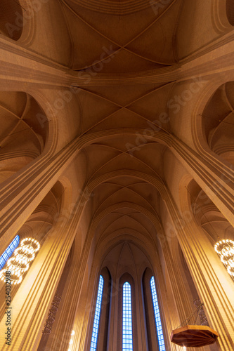 Beautiful and majestic Grundtvigs church Copenhagen denmark photo