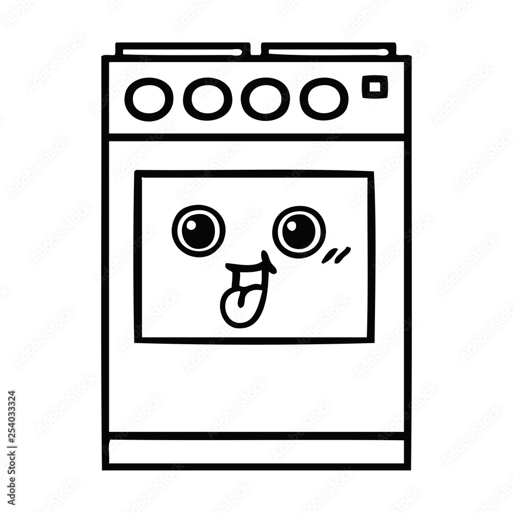 line drawing cartoon kitchen oven line drawing cartoon kitchen oven