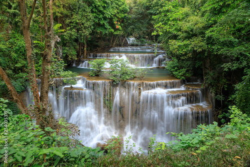 Huai Mae Khamin Waterfall tier 4, Khuean Srinagarindra National Park, Kanchanaburi, Thailand