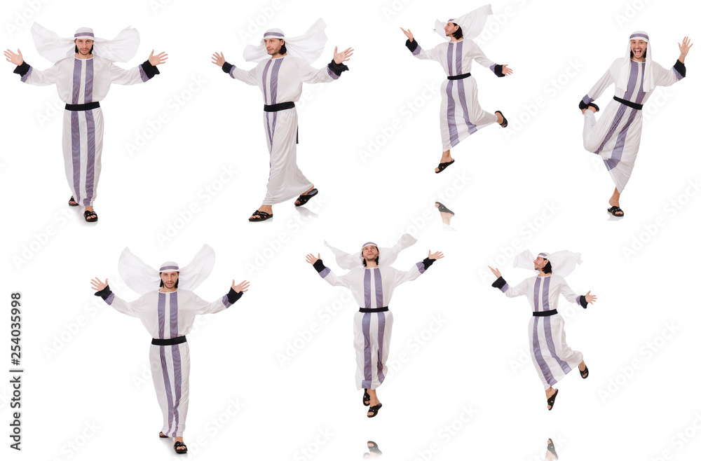 Fototapeta premium Male arab isolated on white background 