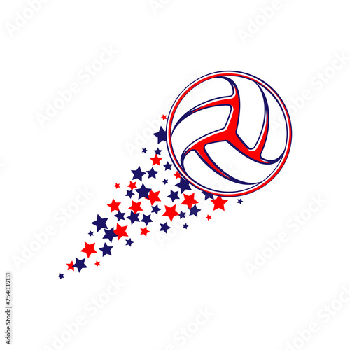 Volleyball with star path